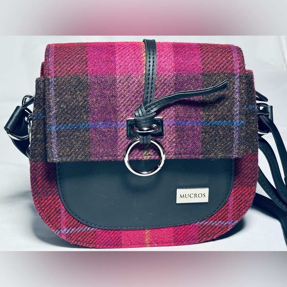 Mucros Weavers Grace Bag Women's Pink Irish 100% Tweed Shoulder Purse Ireland - Picture 2 of 8